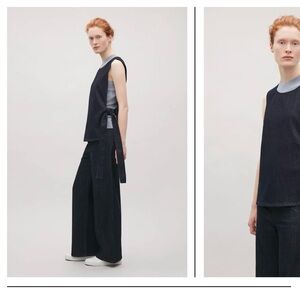 Cos denim wrap top pullover